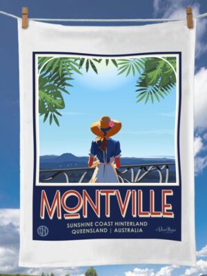 Montville Rose Tea Towel