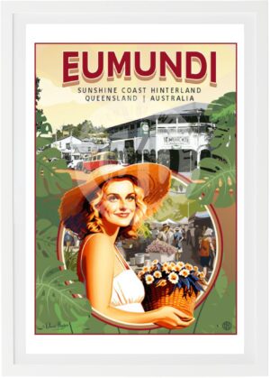 Eumundi Girl Framed Wood A2+